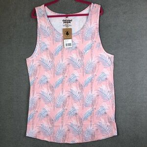 Distorted people parrot sleeveless tank top mauve gray size XXL